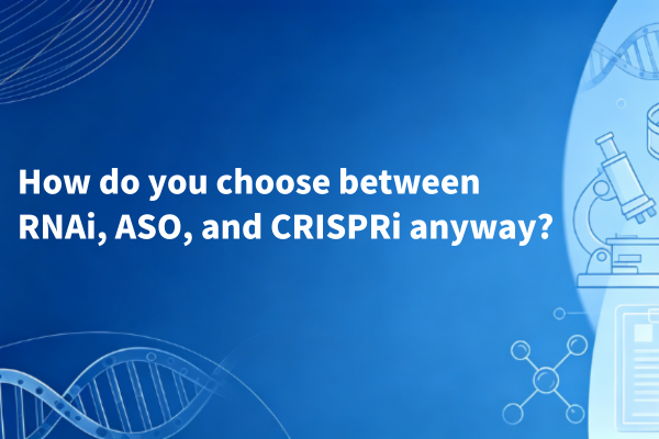 A single article tackling the "three musketeers" of the gene knockdown world: How to choose RNAi, CRISPRi, and ASO?